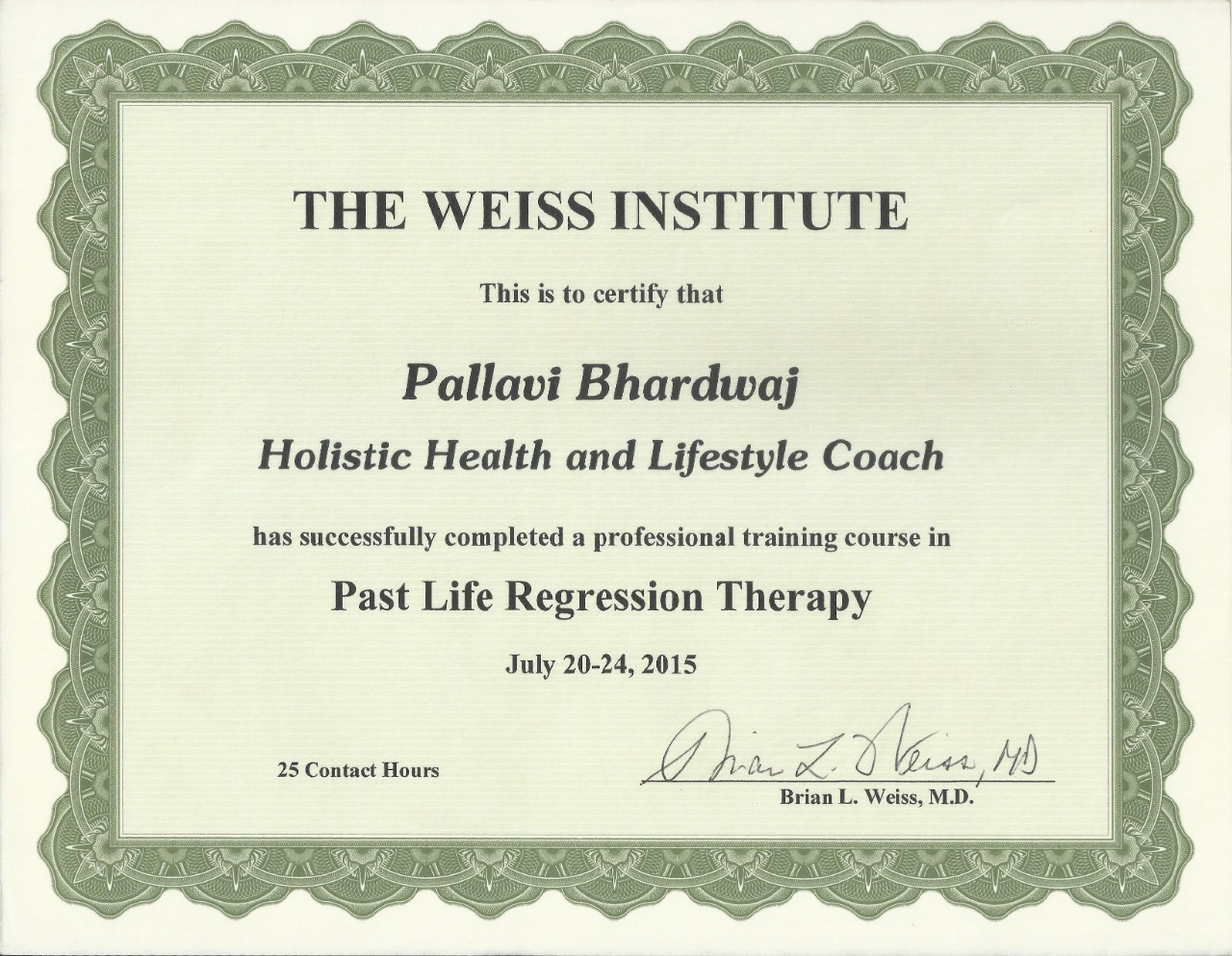 Past Life Regression Therapy — The Weiss Institute